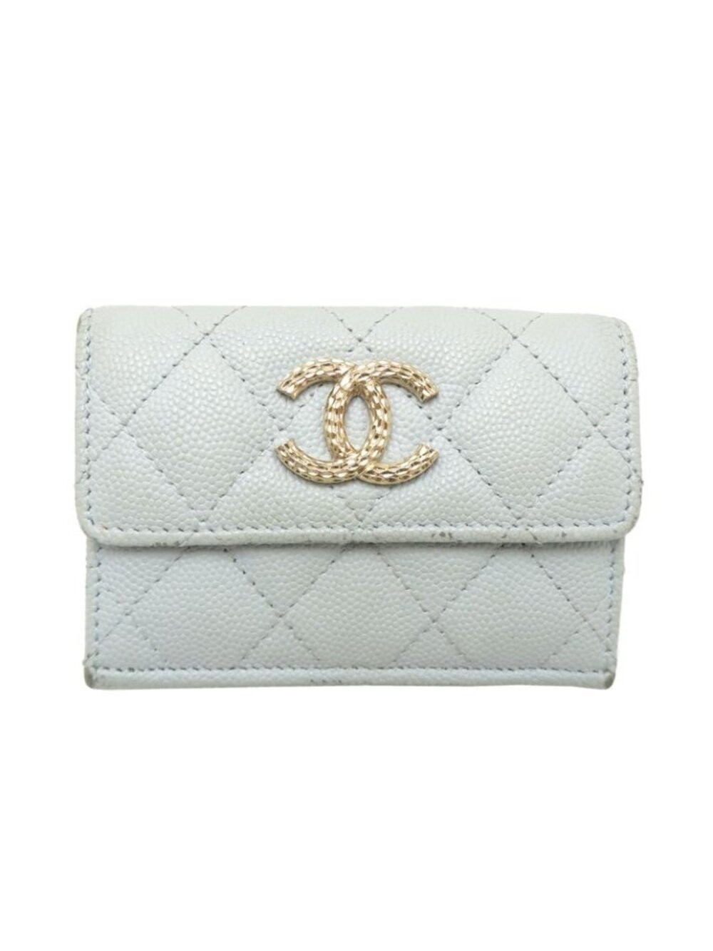 Chanel Trifold Wallet Blue